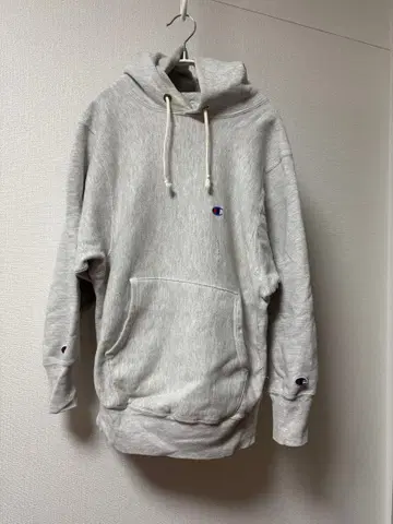 Champion 그레이 후드 부착 후드티 리버스 위브 빨간색 택 빈티지