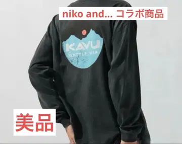 niko and - KAVU 블랙 로고 빈티지 티