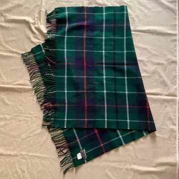 글렌타나 울 숄 무릎담요 체크 무늬 그린