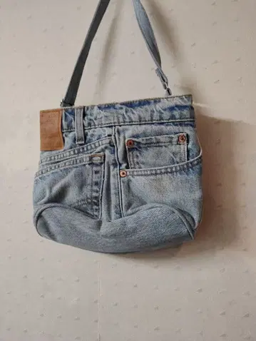 데님 숄더백 라이트 블루