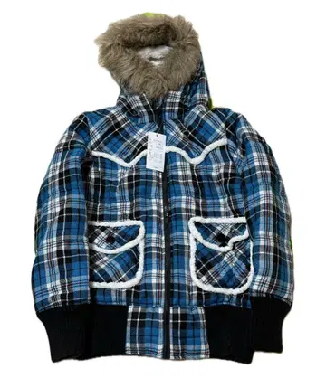 체크 무늬 아우터 자켓 M 사이즈