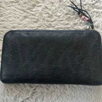 브루나보인 엘리펀트 라운드 지갑 네이비 새상품급