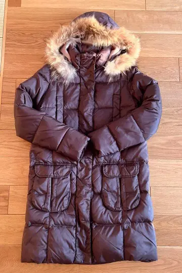AIGLE 여성용 다운 코트 브라운 M 사이즈
