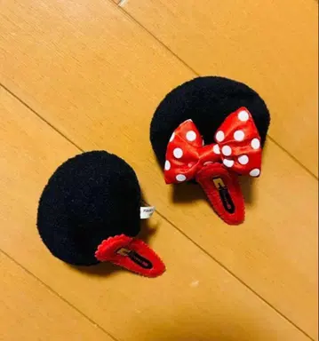 디즈니 미니 리본 헤어핀 머리띠