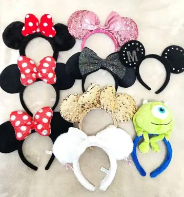디즈니 귀 머리띠 9개 세트