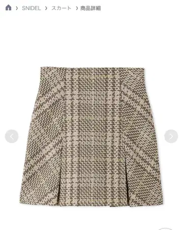 Sustainable 로빙 체크 미니 스커트