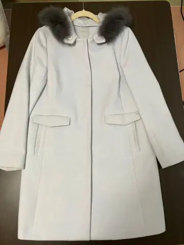 OPAQUE.CLIP 스카이블루 롱 코트