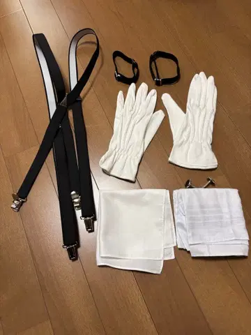 포멀 아이템 세트 (서스펜더, 장갑, 손수건)