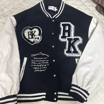 Black air 바시티 자켓 BK 로고 M 사이즈