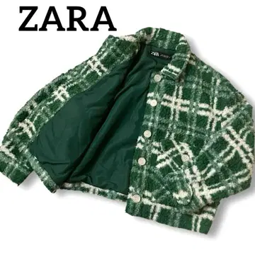 ZARA 자라 플리스 체크 보아 자켓 완판템 루즈핏