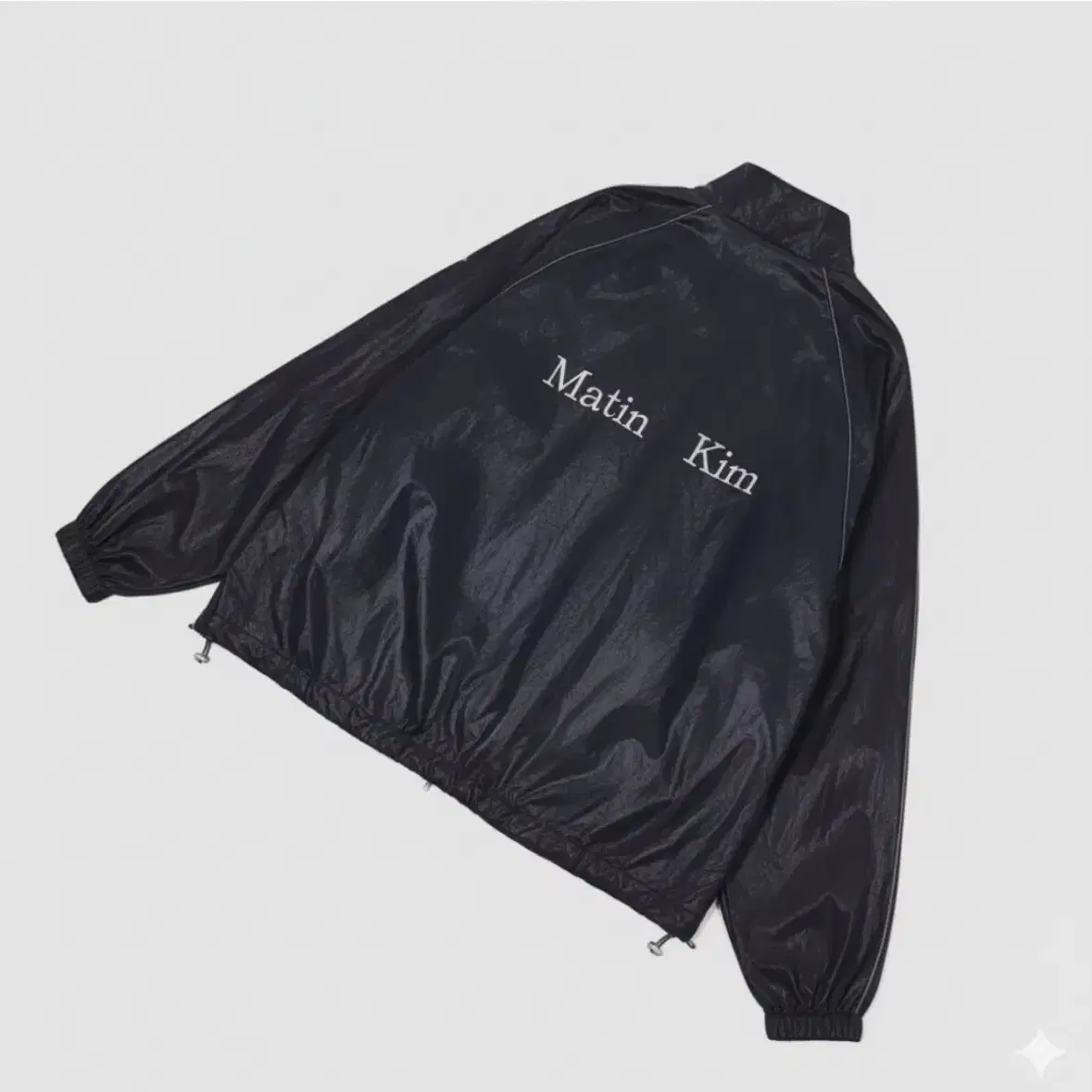 Matin Kim Logo Coating Jumper Black | Bunjang Global