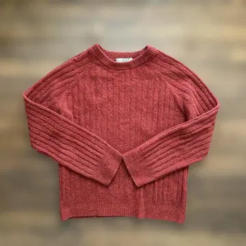 마가렛호웰 2015 캐시미어 케이블 짜임 니트 빨간색