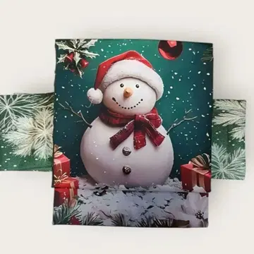 크리스마스 나고야 오비 스노우맨 눈꽃 그린