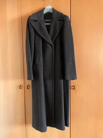 LAPIS BEAMS 다크 그레이 롱 코트