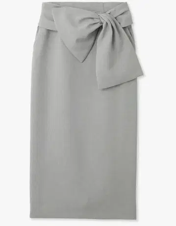 CELFORD 리본 벨트 타이틀 스커트 36 그레이