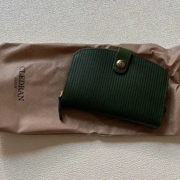 CLEDRAN 다크 그린 접이식 지갑