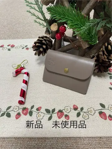 새상품 그레이 가죽 카드 케이스 명함지갑