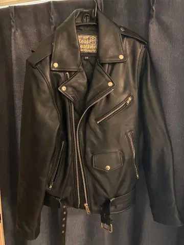 Real Leather 라이더 자켓 XS