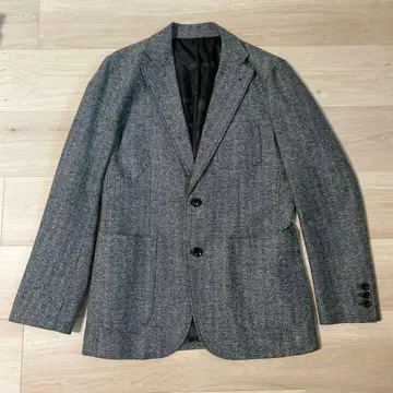 SOPHNET 그레이 트위드 테일러드 자켓