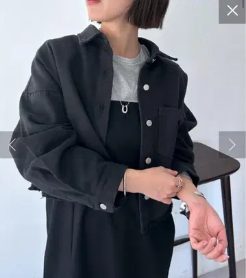 트윌 숏 자켓 mystic 블랙