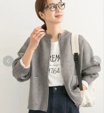 니트 ZIP 블루종