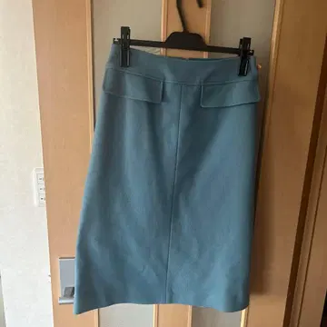 SLOBE IENA 스카이블루 타이트 스커트 38 롱 기장