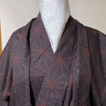 명주 앙상블 린넨의 잎사귀 패턴