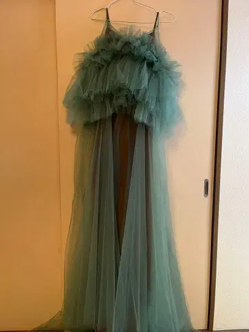 그린 튤 컬러 드레스