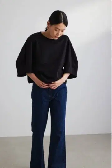 STYLEMIXER 소프트 스무스 와이드 슬리브 탑