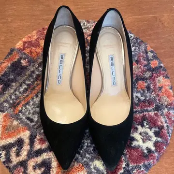 PELLICO 블랙 스웨이드 스틸레토 펌프스 36