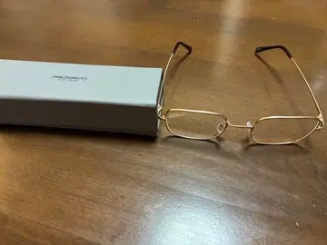 펑크 드렁커스 골드 사각형 안경 케이스 포함