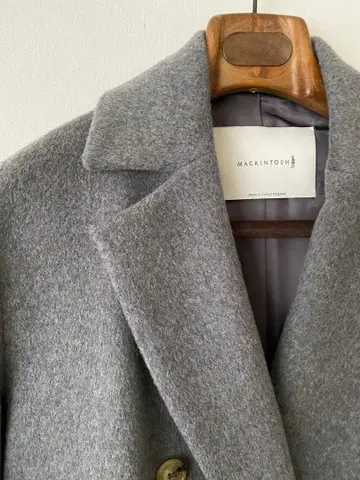 MACKINTOSH LONDON 울 더블 코트 그레이 롱 코트