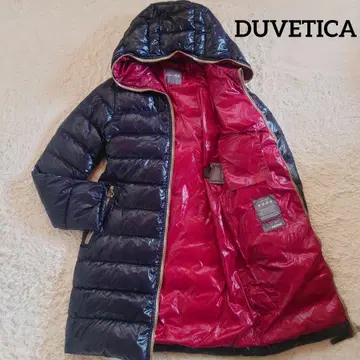 거의 미사용 듀베티카 다운 코트 ACE 아체 롱 네이비 38