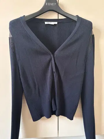 아디아무 네이비 레이스 니트 가디건