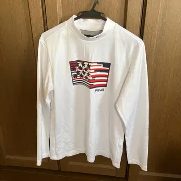 PING 미국 국기 디자인 긴팔 셔츠 L 사이즈