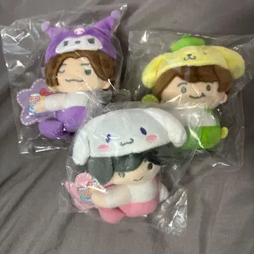 나니와단시 봉제 인형 3체 세트 로손 콜라보