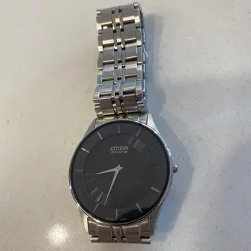 CITIZEN 에코드라이브 블랙 스테인리스 손목시계