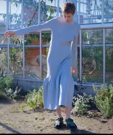 emmi 리브 롱 원피스 긴팔