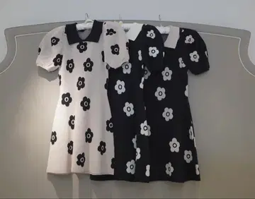 amerge 레트로 플라워 원피스 (옷깃 없음)