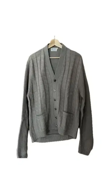 그레이 아크릴 가디건 XL