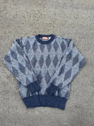 울 100% 니트 L 블루