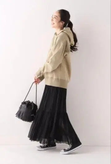 [ IENA ] 조젯 플리츠 캉캉 스커트 36 사이즈