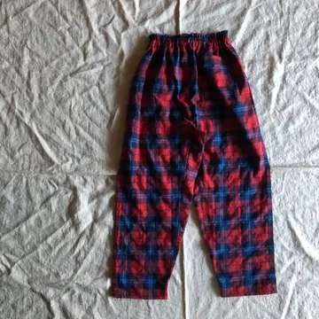 코튼 플란넬 베린본 체크 몸빼