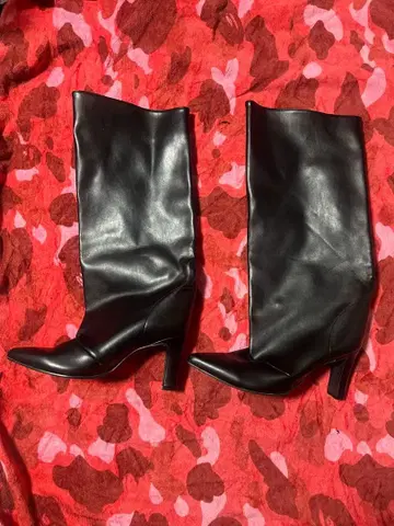 마미안 스틸레토 와이드 샤프트 롱 부츠