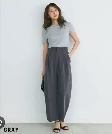 베이스먼트 온라인 커브 배기 팬츠 그레이