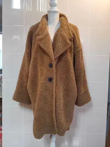 베이지 보아 자켓