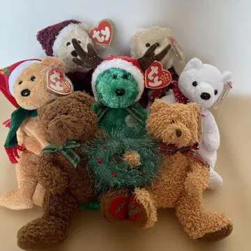 ty 비니 베이비즈 크리스마스 봉제 인형 묶음 판매