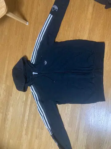 adidas 풀 집업 후드티 블랙