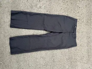 그레이 스트라이프 와이드 슬랙스