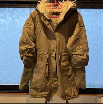 osmosis 후드 부착 카키 모즈 코트